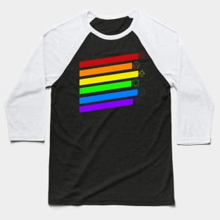 Rainbow Flag Dice Set T-Shirt Baseball T-Shirt